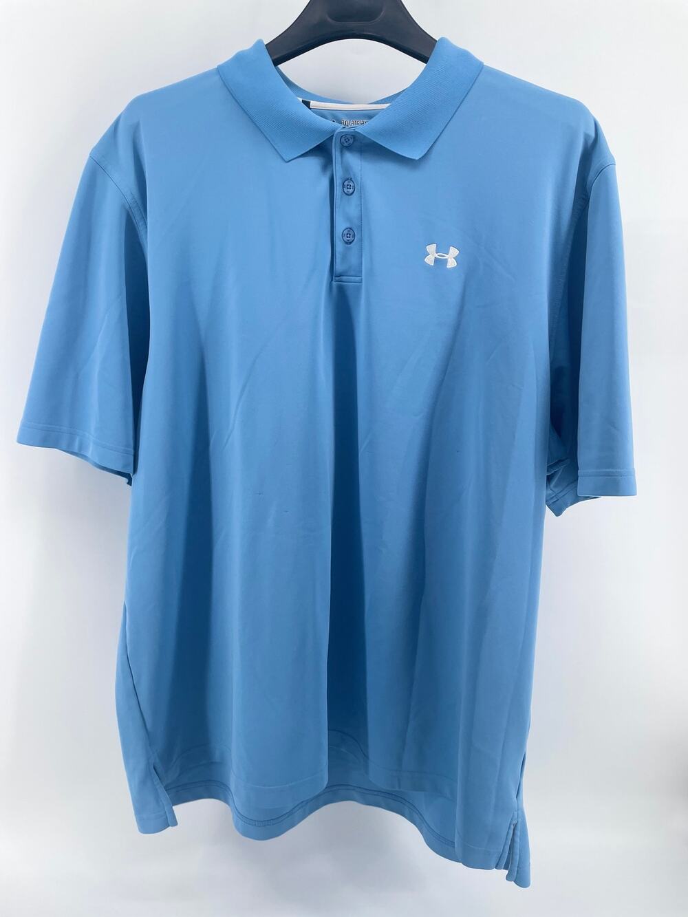 Under Armour Polo Shirt Men’s 3XL Sky Blue HeatGear Loose Fit Preppy Golf - Picture 1 of 8